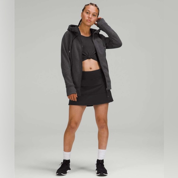 Lululemon NWT Scuba Hoodie *Plush sz 12 Heathered Black/Black - Picture 3 of 8